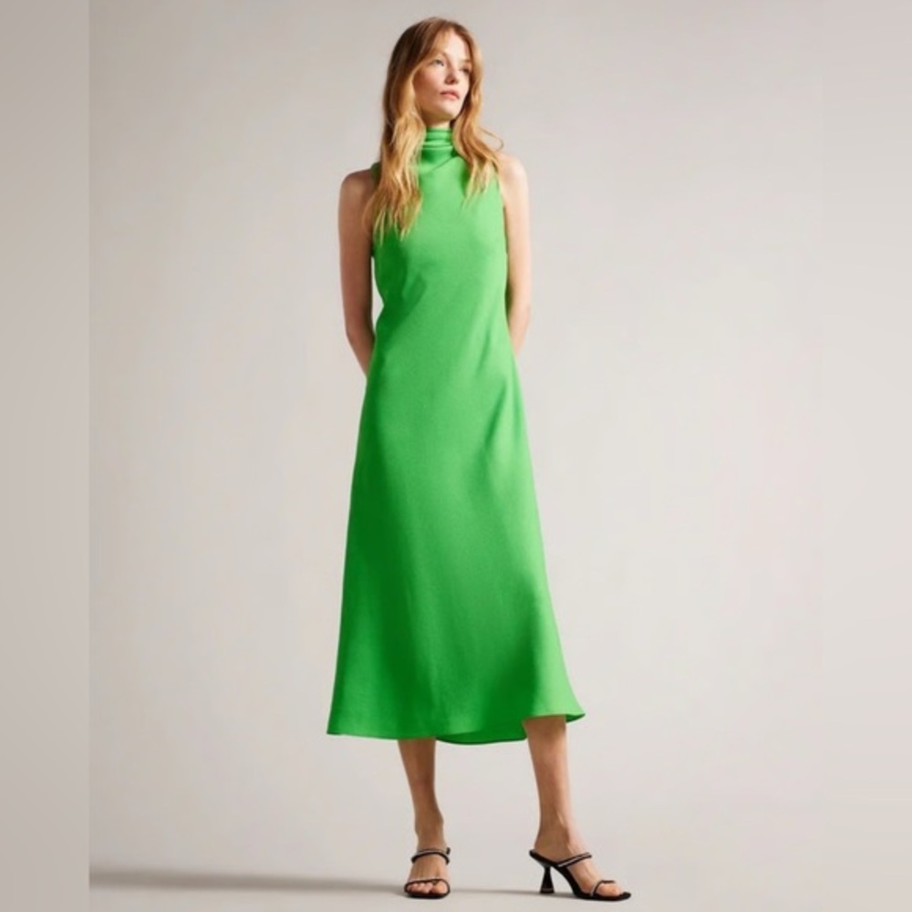 NWT Ted Baker Eleanar Cowl Neck Sleeveless Midi Slip Dress size 1